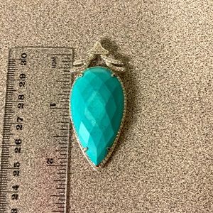 Sterling silver 925 turquoise cz pendant beautiful gift idea!